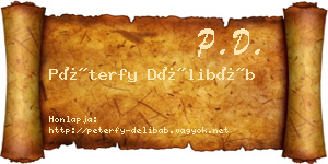 Péterfy Délibáb névjegykártya